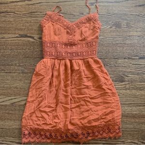 Abercrombie and Fitch burnt orange knit summer dress